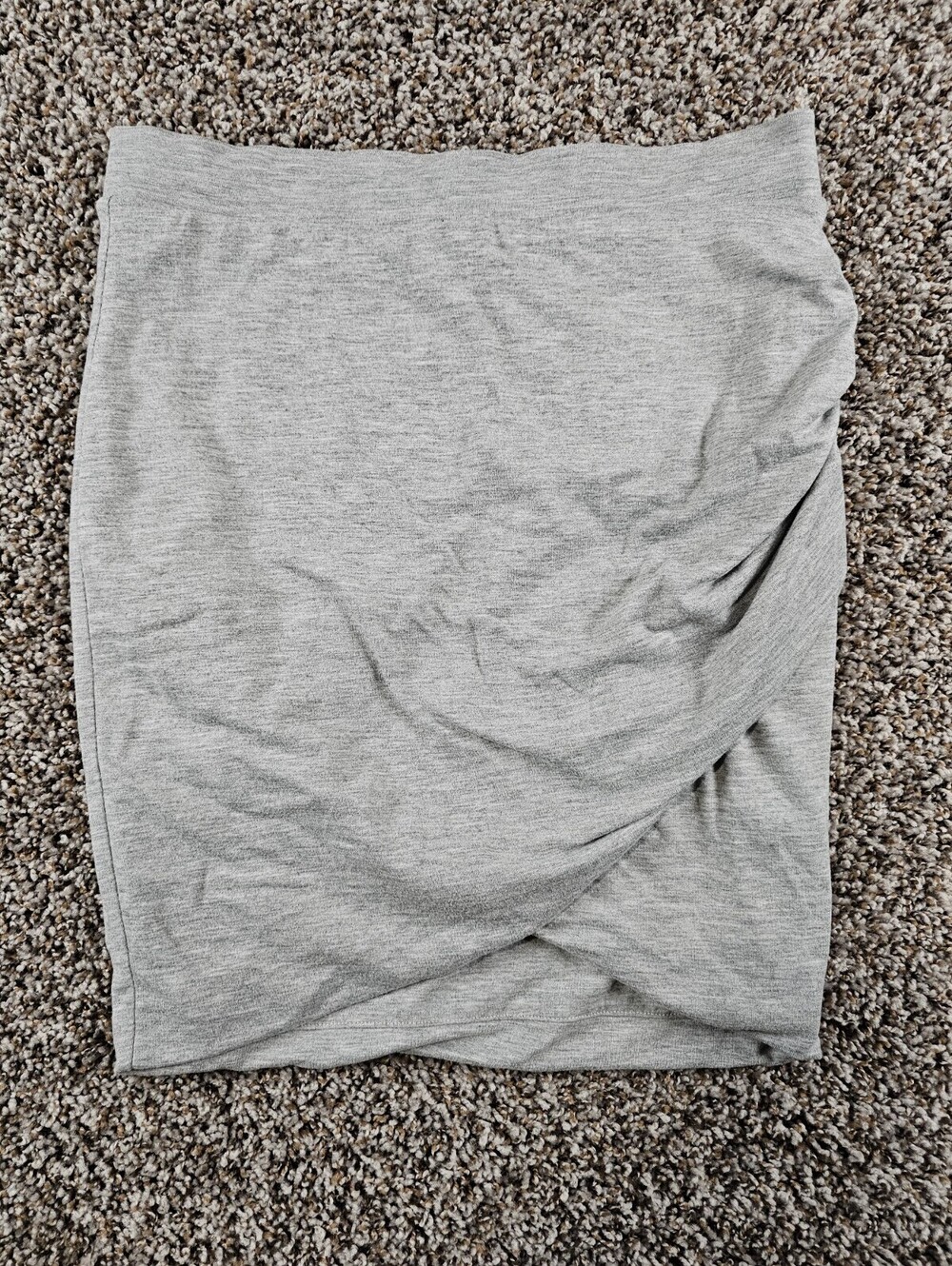 Zara Trafaluc Womens Sz M Knee Length Jersey Knit Pencil Skirt Gray